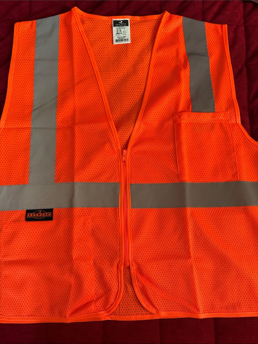 High-Visibility Orange Safety Vest - Men’s Medium